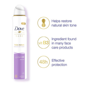 3xof200ml Dove Advanced Care Anti-Perspirant Deodorant, Choose Your Fragrance