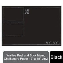 Load image into Gallery viewer, Wallies Peel and Stick Memo Black Chalkboard Paper Vinyl, 12&quot; x 18&quot;