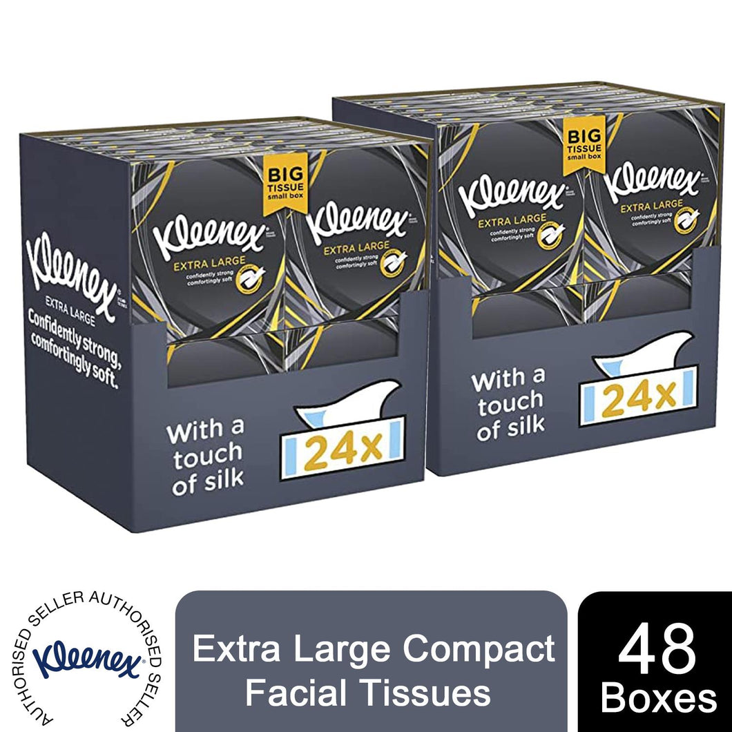 Kleenex Extra Large Man Size Compact Facial Tissues - 24 or 48 Box