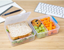 Load image into Gallery viewer, Sistema BPA-Free Plastic Lunch Box To Go, 1.4 Litre Capacity, Clear/Blue