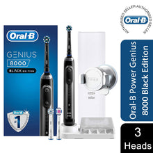 Load image into Gallery viewer, Oral-B Genius 8000 Electric Toothbrush with RepalcementHeads &amp; Tavel Case, Black
