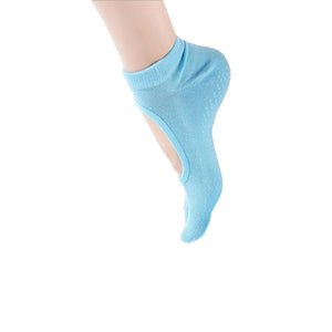 Flo Fashion Women's Full Toe Non-Slip Grip Yoga Sports Socks Sky Blue