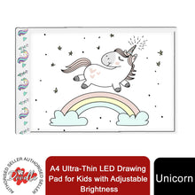 Load image into Gallery viewer, Doodle A4 Ultra-Thin Portable LED Tracing Pad with USB Cable, Dinosaur or Unicorn