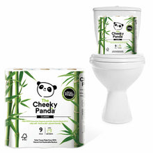 Load image into Gallery viewer, The Cheeky Panda Classic Toilet Tissue Made From 100% Natural Bamboo, 9 Rolls