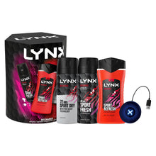 Load image into Gallery viewer, Lynx Recharge Sport Fresh 3pcs Gift Set For Men with Wireless Charging Pad