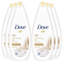 Load image into Gallery viewer, 6pk of 720ml Dove Nourishing Silk 0% Sulfate SLES Skin Moisturiser Body Wash