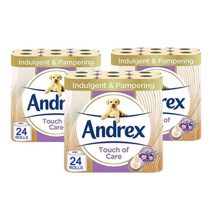 Andrex Toilet Roll Touch of Care with Shea Butter 2 Ply Toilet Paper, 72 Rolls