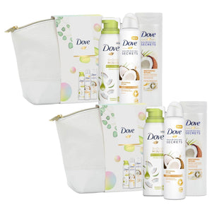 Dove Multi Branded Nourishing Secrets Relaxing Ritual Washbag Gift Set 3 piece , 2pk