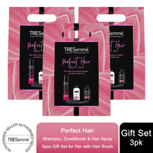 Load image into Gallery viewer, TRESemme Perfect Hair Shampoo, Conditioner, Spray Gift Set for Her w/ Hairbrush