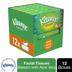 Kleenex Facial Tissues Balsam with Aloe vera - 12 Boxes