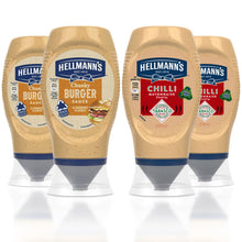 Load image into Gallery viewer, Hellmann&#39;s Tabasco ChilliMayonnaise &amp; ChunkyBurger Sauce 1or 2 of Each, 250ml