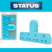 Load image into Gallery viewer, Status 4 Way Cable Free Socket Adapter 1 Pack - Light Blue