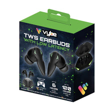 Load image into Gallery viewer, Vybe Best for Gaming TWS Earbuds with Low Latency &amp; Up to 6H of Playback - Black