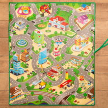 Load image into Gallery viewer, PlayMat 120x100cm EVA Eddy Toys, Giant Kids Play Mat with City Streets Design