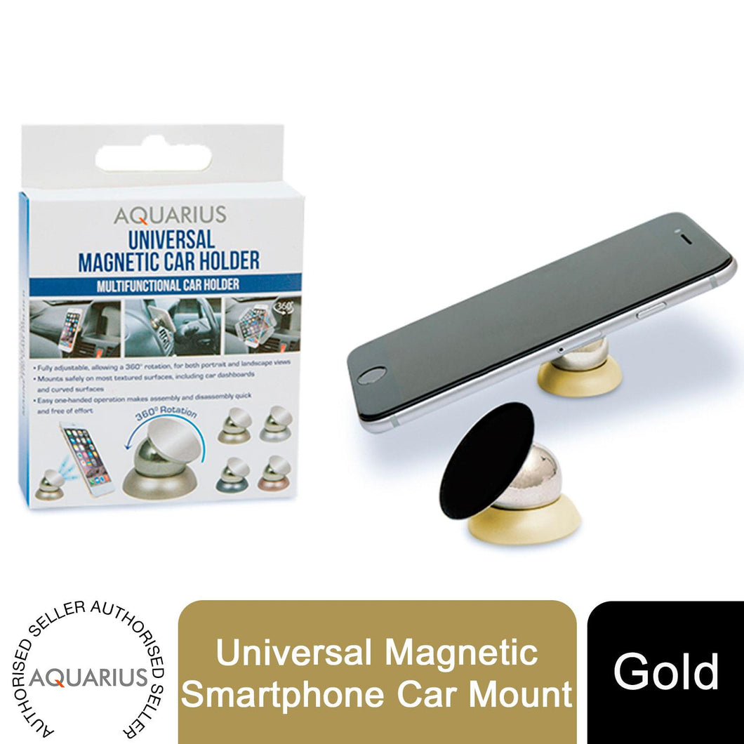 AQUARIUS Universal Magnetic Smartphone Car Mount Phone Holder - Gold