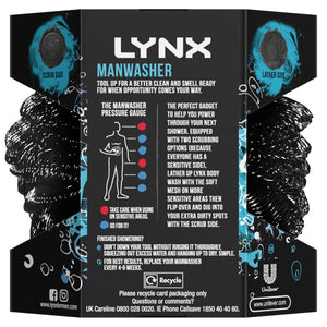 6 Pack of Lynx Manwasher 2-Sided Shower Tool For A Better Clean & Smell Ready