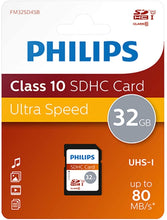 Load image into Gallery viewer, Philips SDHC 32 GB Class 10 Ultra High Speed Memory Card