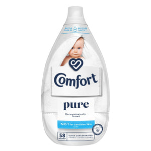 6x of 870ml Comfort Ultimate Care Pure Ultra-Concentrated Fabric Conditioner 58W