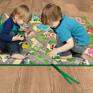 PlayMat 120x100cm EVA Eddy Toys, Giant Kids Play Mat with City Streets Design