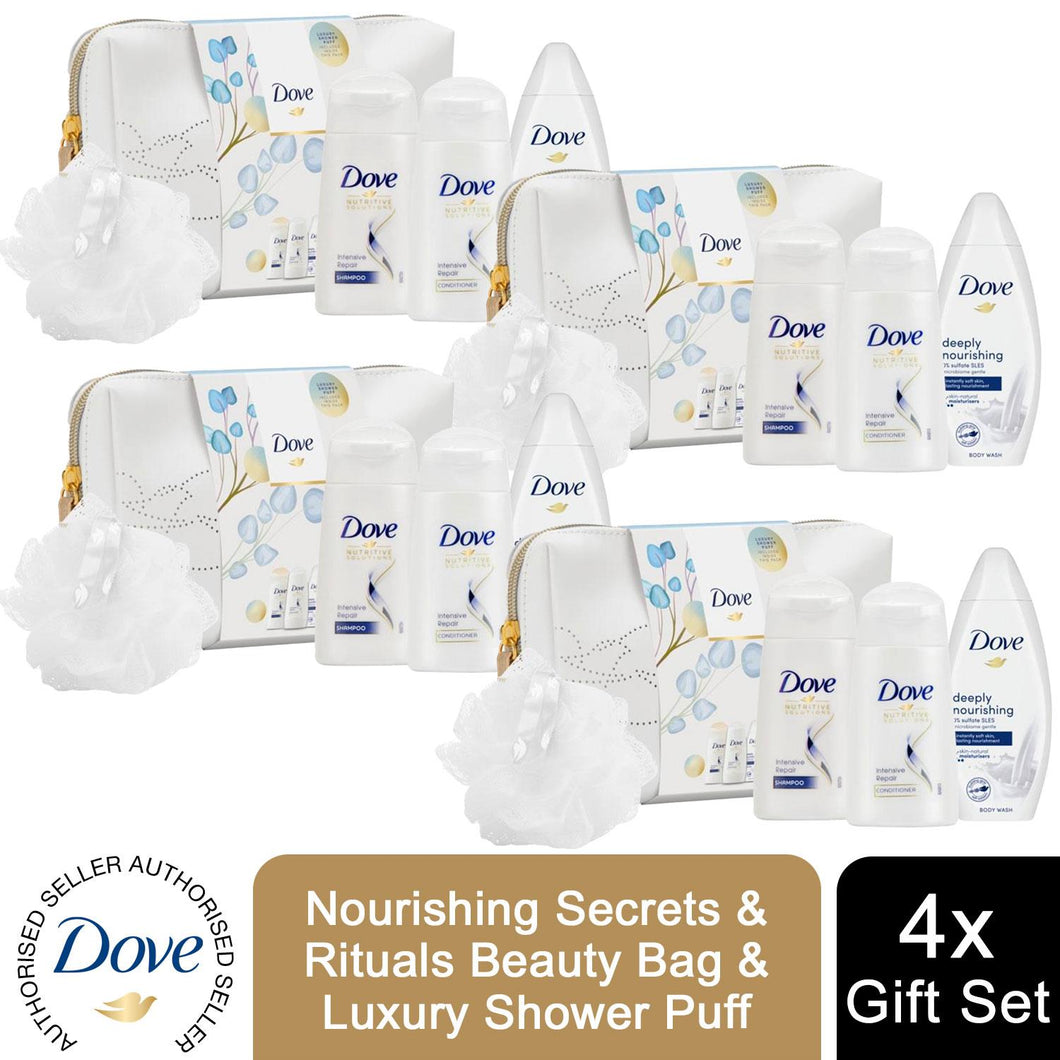 Dove Nourishing Secrets Nourishing Rituals Beauty Bag and Puff Gift Set , 4pk