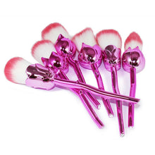 Load image into Gallery viewer, 6pc Beauty and the Beast-Inspired Rose Makeup Brushes with Glossy Handles