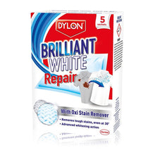 Load image into Gallery viewer, Dylon Brilliant White Repair with Oxi Stain Remover, 5 Sachets, 1pk