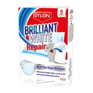 Dylon Brilliant White Repair with Oxi Stain Remover, 5 Sachets, 1pk