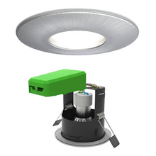 Load image into Gallery viewer, 4lite WiZ Connected GU10 Smart LED White Bulb with Satin Chrome Downlight IP65