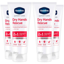 Load image into Gallery viewer, 2x or 4x 200ml Vaseline Expert Care Dry Hands Rescue Moisturising Cream+Anti-bac