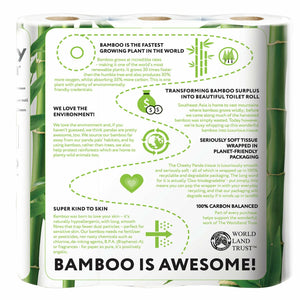 The Cheeky Panda Classic Toilet Tissue Made From 100% Natural Bamboo, 9 Rolls