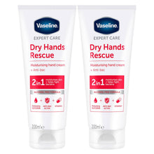 Load image into Gallery viewer, 2x or 4x 200ml Vaseline Expert Care Dry Hands Rescue Moisturising Cream+Anti-bac