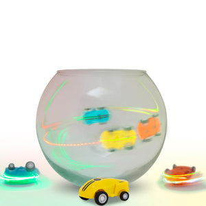 Doodle Mini Car Spinner with Flashing Lights, Blue