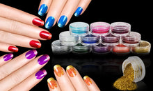 Load image into Gallery viewer, 12 Colour Nail and Eyeshadow Glitter Dust Powder