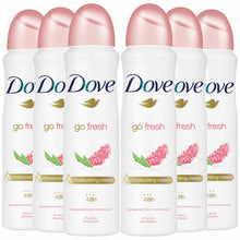 Load image into Gallery viewer, Dove Women Anti-Perspirant Deodorant Spray, Pomegranate &amp; Lemon, 6 Pack, 250ml