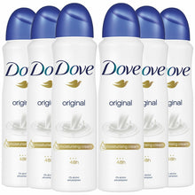 Load image into Gallery viewer, Dove Women Anti-Perspirant Deodorant Spray, Original, 6 Pack, 150ml