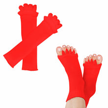 Load image into Gallery viewer, Pair of Foot Alignment Socks - Red