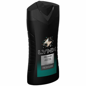 Lynx Fresh Clash Shower Gel Body Wash, Collision, 6 Pack, 250ml