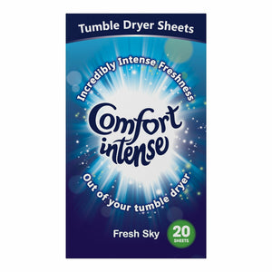Comfort Tumble Dryer Sheets, Fresh Sky, 5 Packs of 20 wash