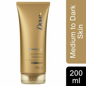 Dove DermaSpa Summer Revived, Medium to Dark Skin Body Lotion, 6 Pack, 200ml