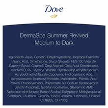 Load image into Gallery viewer, Dove DermaSpa Summer Revived, Medium to Dark Skin Body Lotion, 6 Pack, 200ml