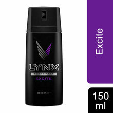 Load image into Gallery viewer, Lynx Body Spray Deodorant, Excite, 150ml
