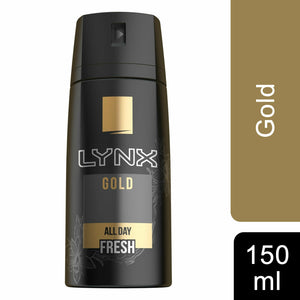 Lynx Body Spray Deodorant, Gold, 150ml